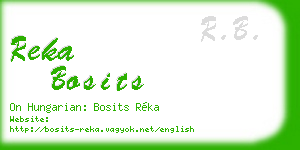 reka bosits business card